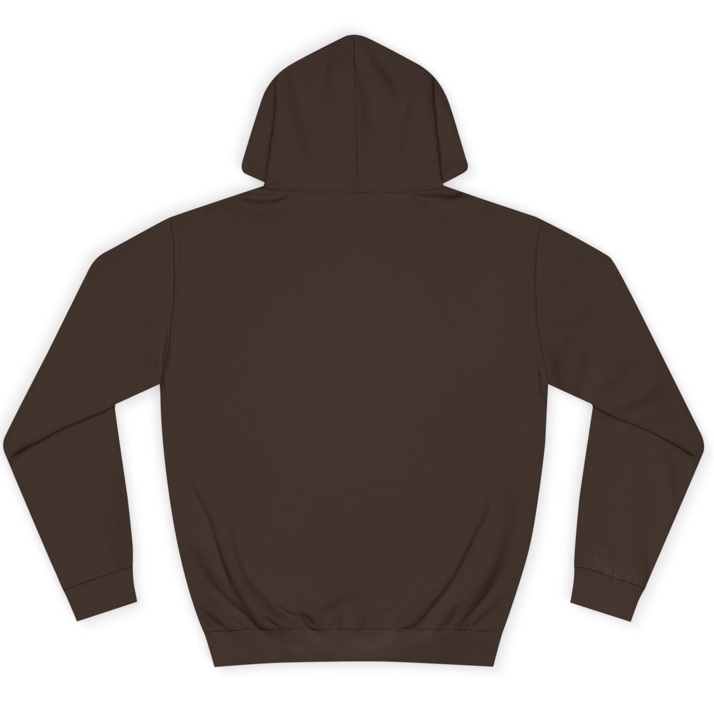Back of a Brown hoodie on a white background
