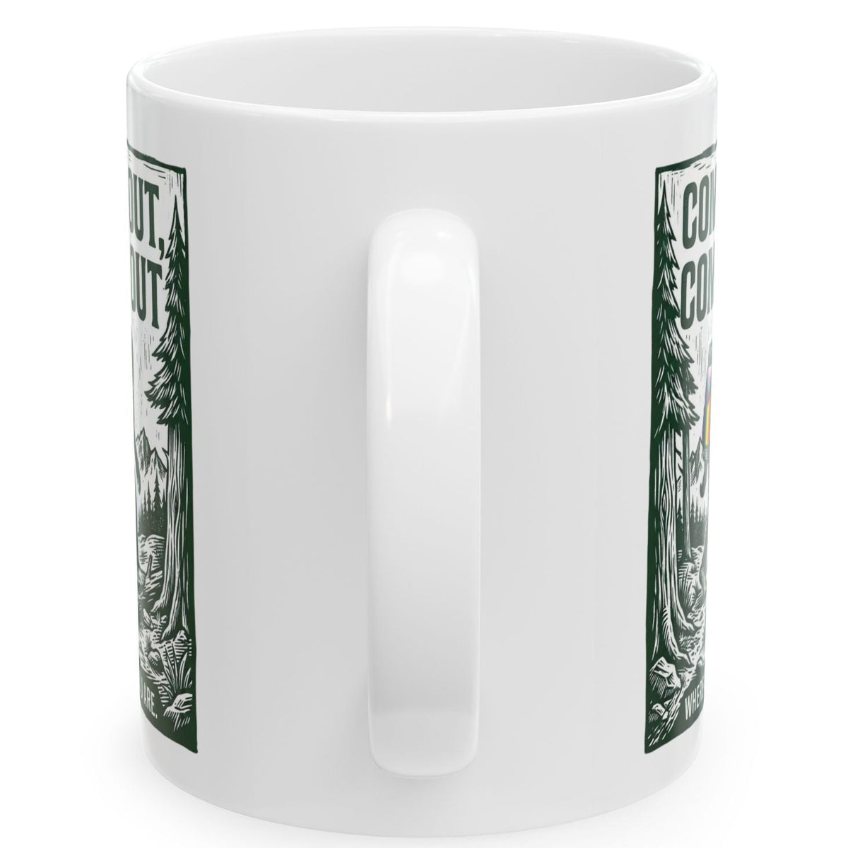 Come Out, Come Out Wherever You Are | Ceramic Mug (11 oz) Designed by Queer Energy - Queer Energy