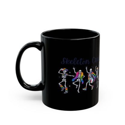 Skeleton Crew | Black Ceramic Mug (11oz) Designed by Queer Energy