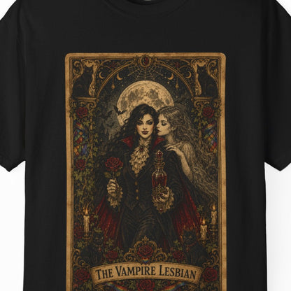 The Vampire Lesbian | Gothic Halloween Lesbian Tee Designed by Queer Energy