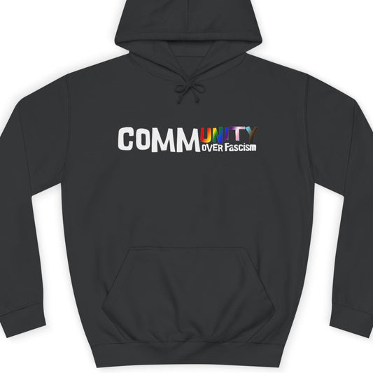 Gray hoodie with 'Mini' logo on a white background