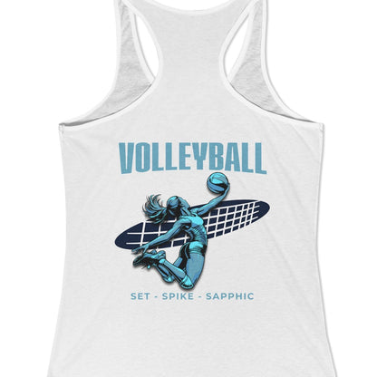 I Dig Women - Set • Spike • Sapphic | Women's Racerback Tank Designed by Queer Energy