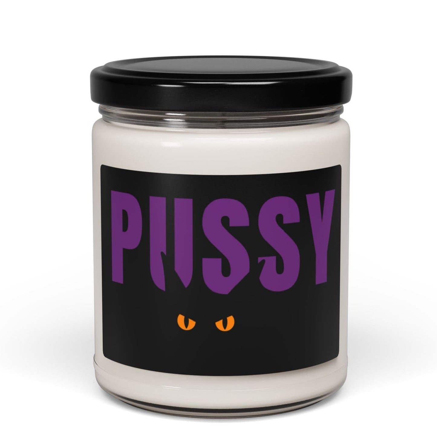 Pussy Cat candle white background