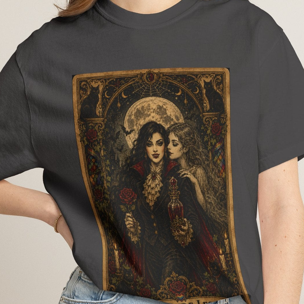 The Vampire Lesbian | Gothic Halloween Lesbian Tee Designed by Queer Energy