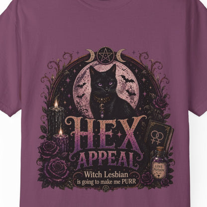 HEX APPEAL | Witch Lesbian is going to make me PURR - Halloween Tee Designed by Queer Energy
