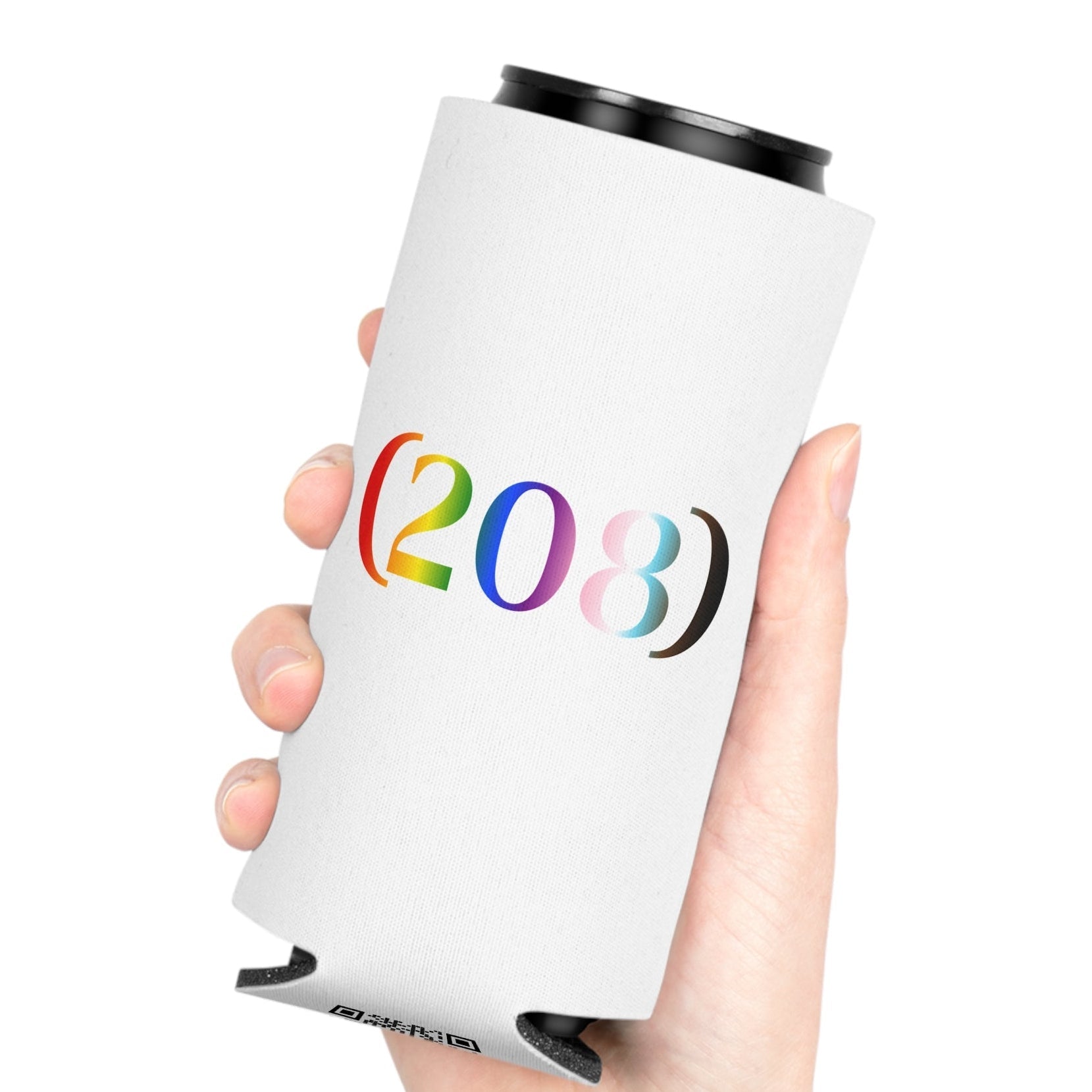 (208) - LGBTQ Pride Koozie | Designed by Queer Energy - Queer Energy