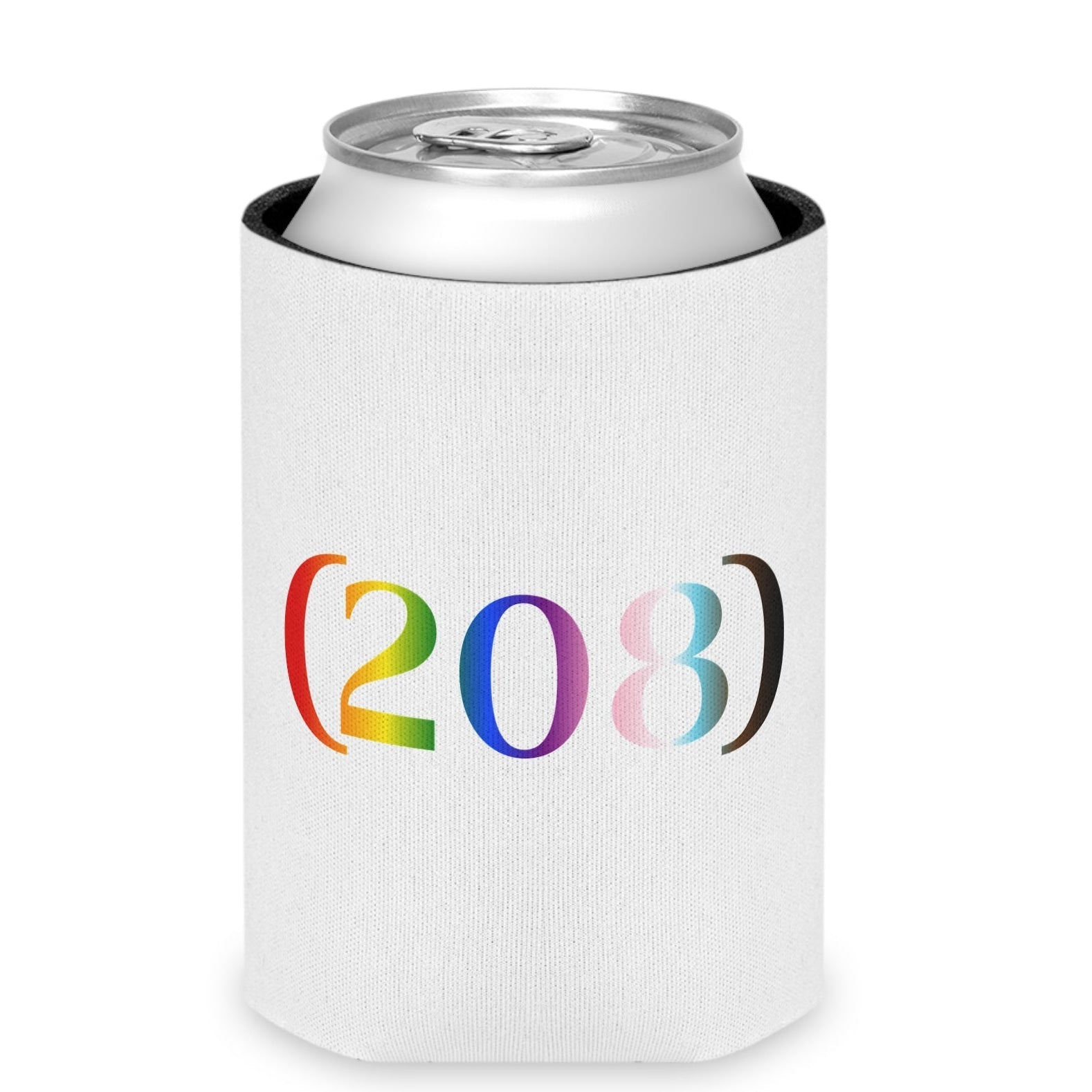 (208) - LGBTQ Pride Koozie | Designed by Queer Energy - Queer Energy