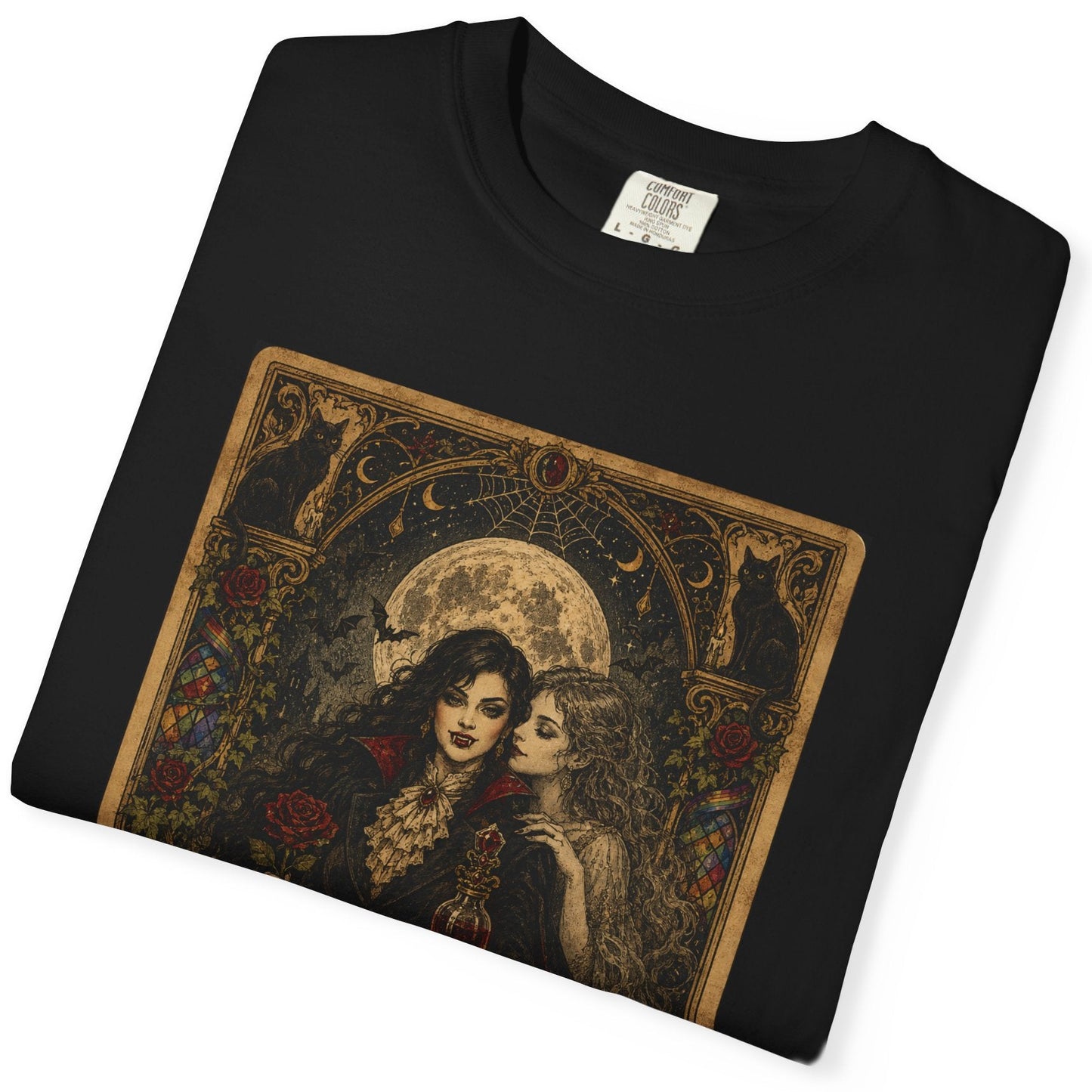 The Vampire Lesbian | Gothic Halloween Lesbian Tee Designed by Queer Energy