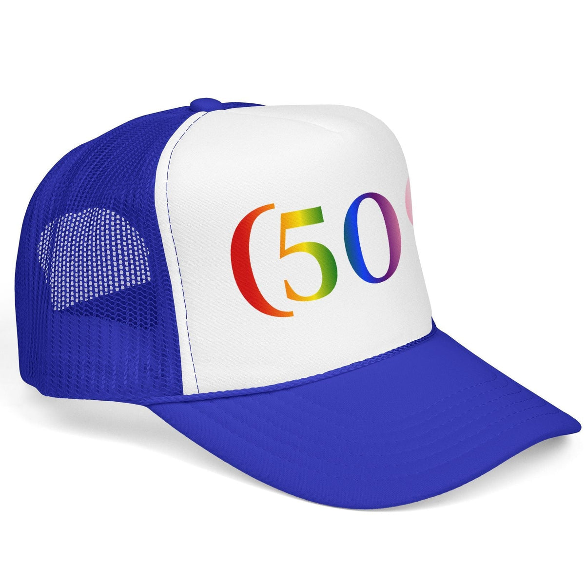 (509) Progress Flag Foam Trucker Hat | Designed by Queer Energy - Queer Energy