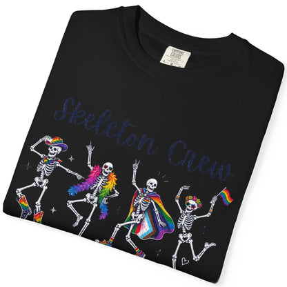 Skeleton Crew | Funny LGBTQ Halloween Gay Pride Tee Designed by Queer Energy