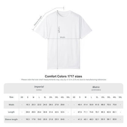 Comfort Colors 1717 size chart