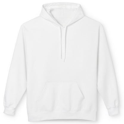 White hoodie on a light gray background