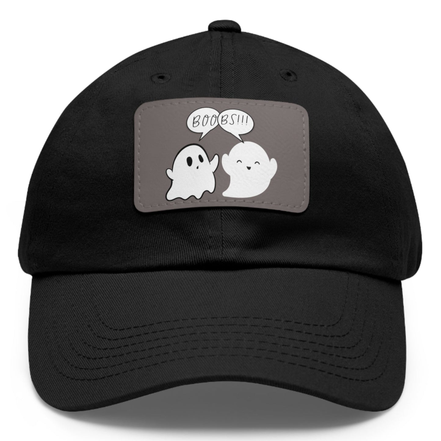 Funny lesbian hat with BOO-BS!!! design – Designed by Queer Energy in black