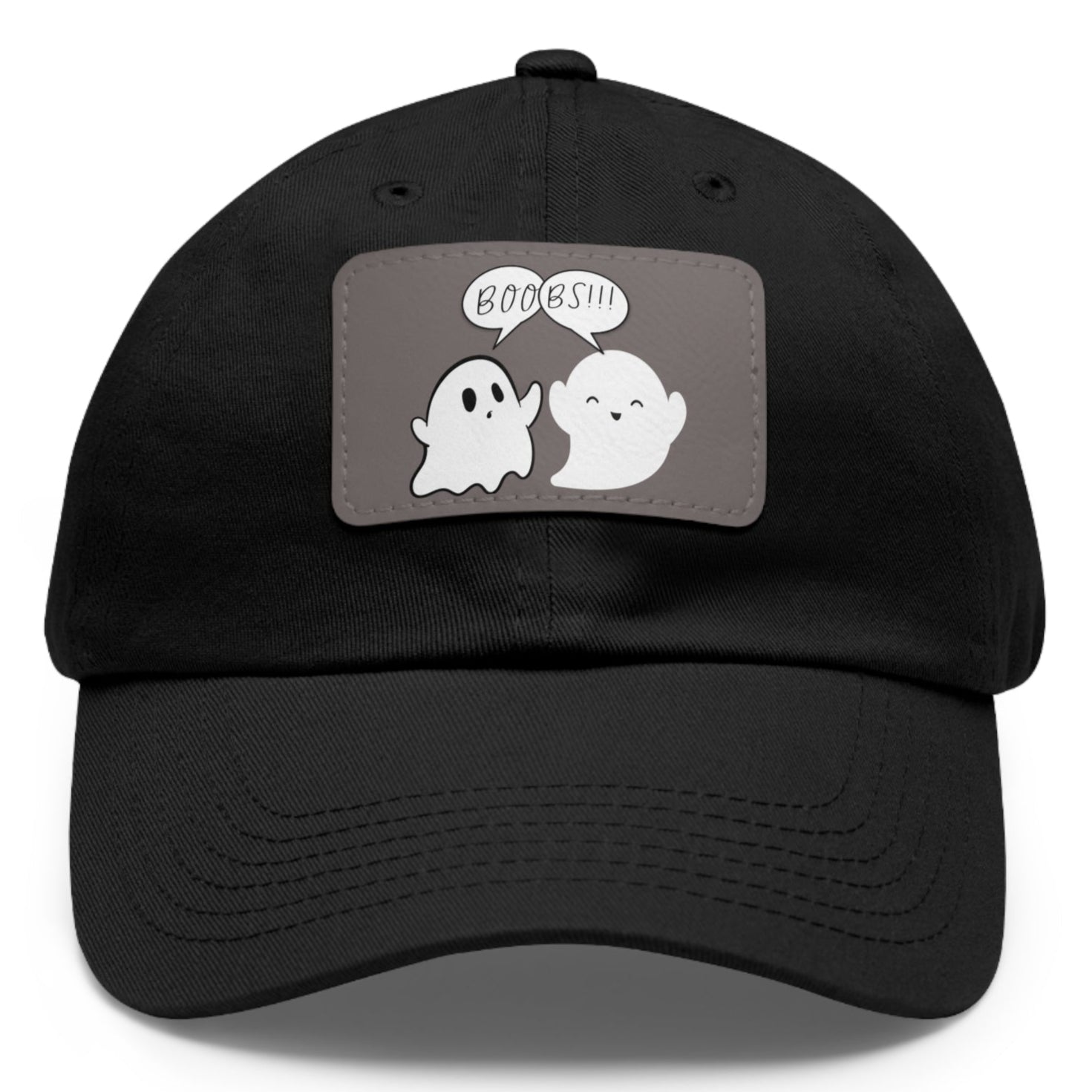 Funny lesbian hat with BOO-BS!!! design – Designed by Queer Energy in black