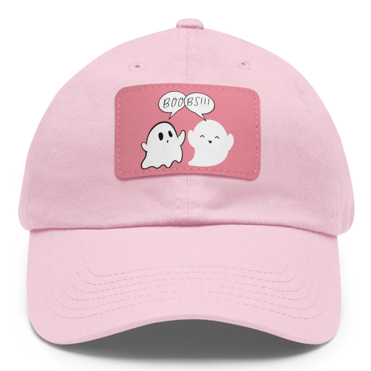 Funny lesbian hat with BOO-BS!!! design – Designed by Queer Energy in pink