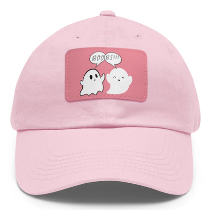 Funny lesbian hat with BOO-BS!!! design – Designed by Queer Energy in pink