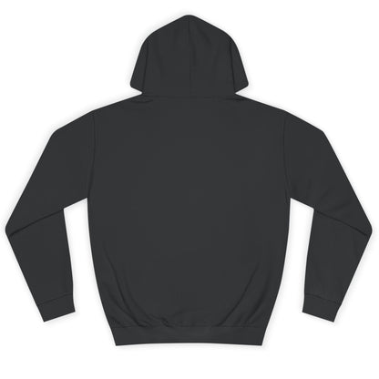 Back of a Black hoodie shown from the back on a white background