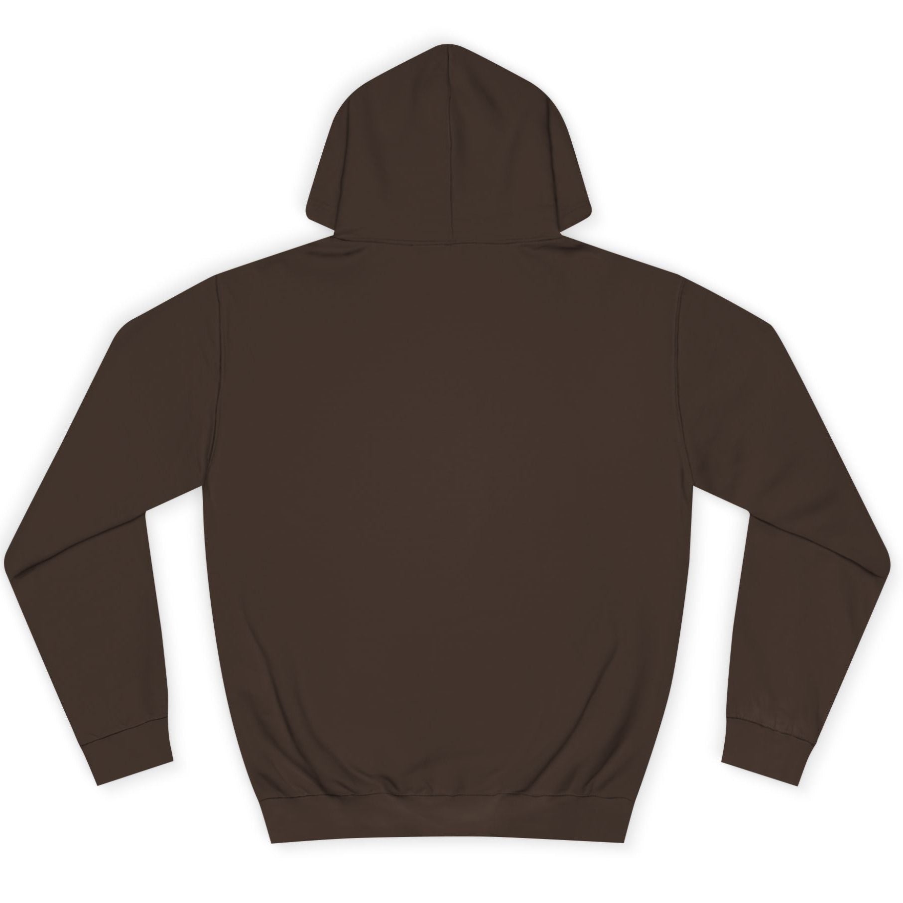 Back of a Brown hoodie on a white background