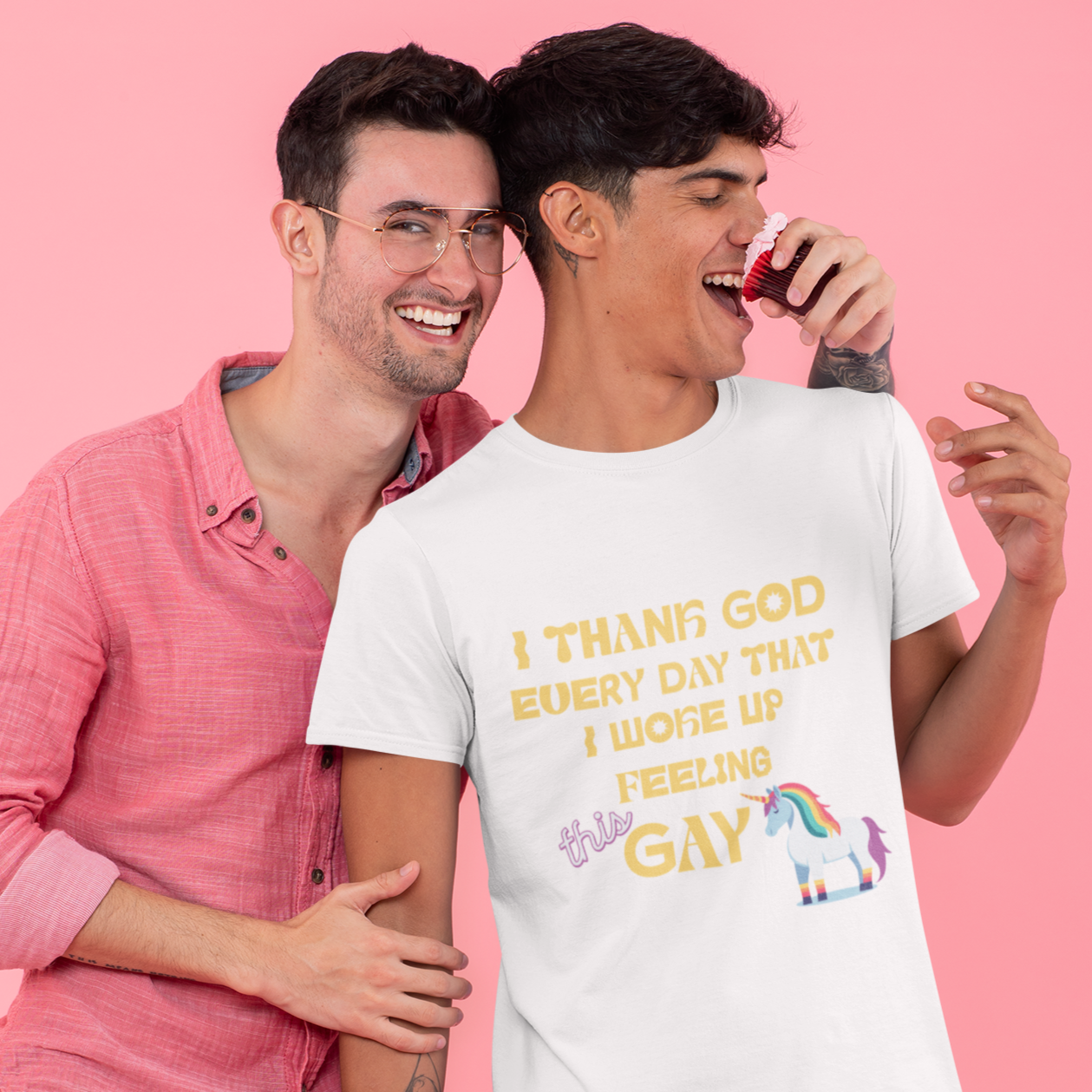 I THANK GOD EVERY DAY THAT I WOKE UP FEELING THIS GAY T-Shirt | Funny LGBTQ Tee