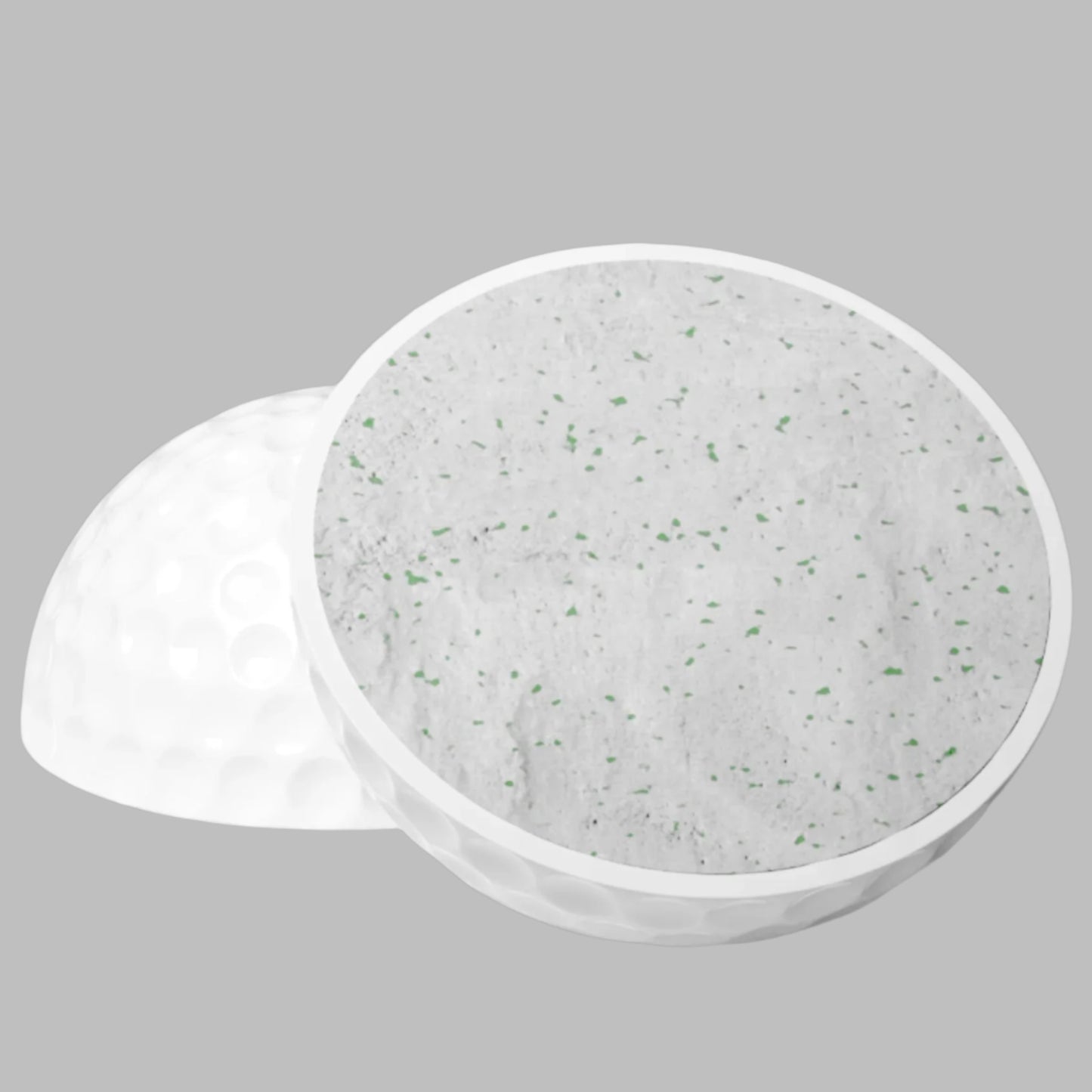 Inside of golf ball that says Lesbian_Landscaping_-_In_the_bush_business