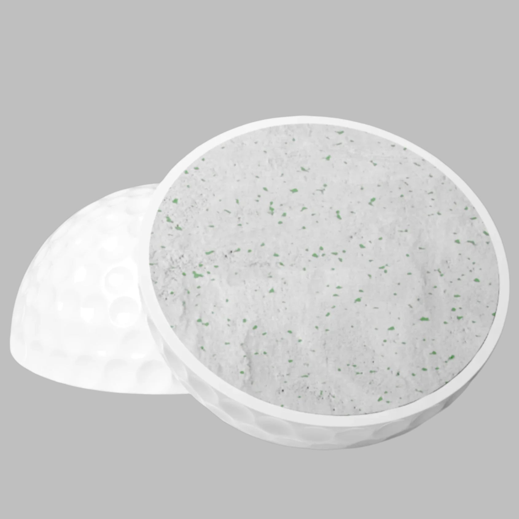 Inside of golf ball that says Lesbian_Landscaping_-_In_the_bush_business