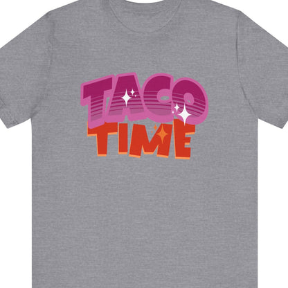 Gay pride t-shirt featuring Taco Time funny lesbian LGBTQ+ design – Designed by Queer Energy in gray