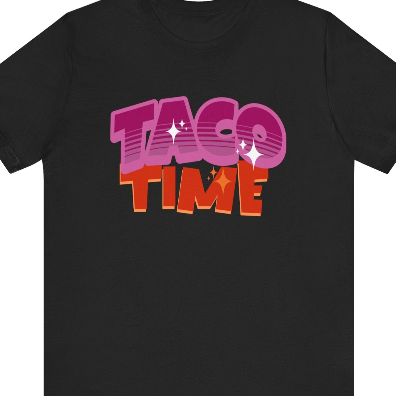 Gay pride t-shirt featuring Taco Time funny lesbian LGBTQ+ design – Designed by Queer Energy in black