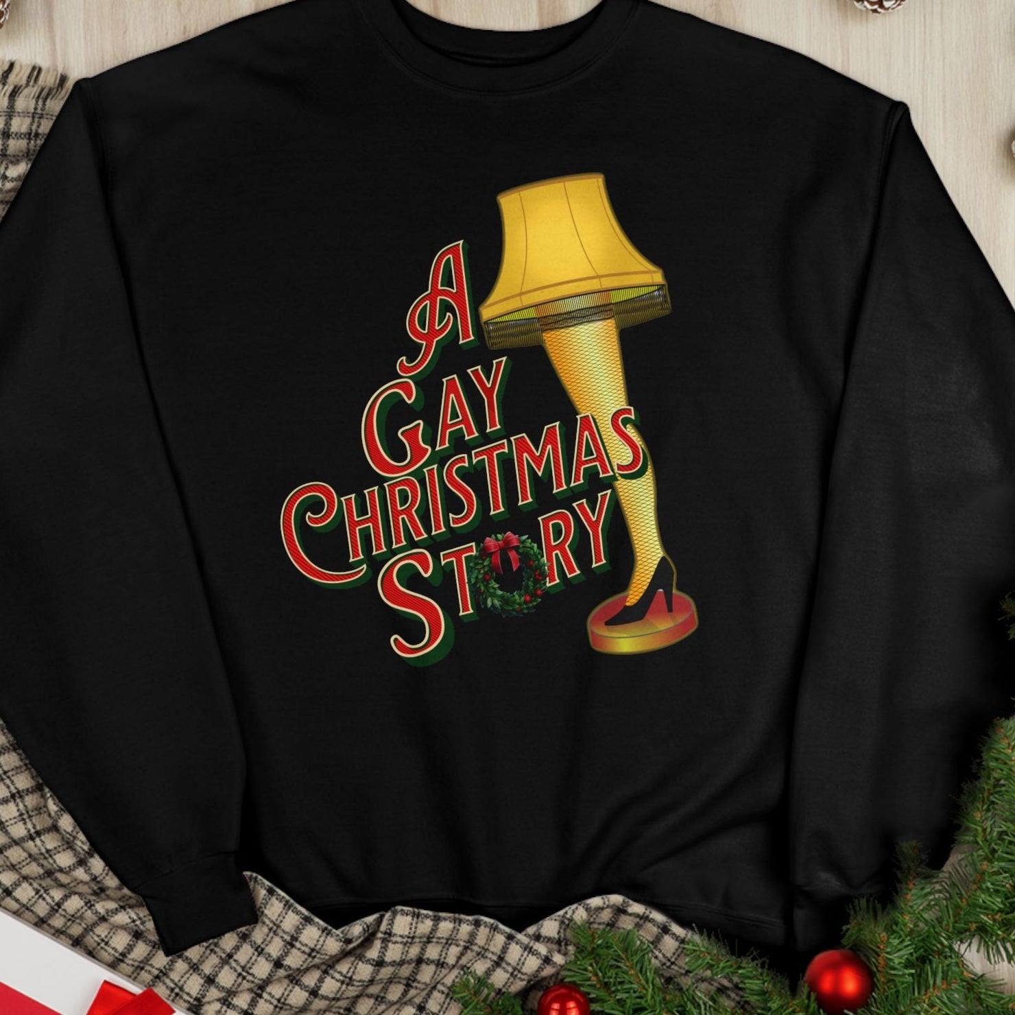 A Gay Christmas Story | Gay Holiday Sweatshirt - Queer Energy