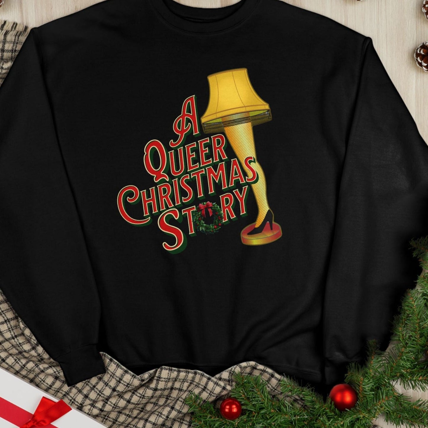 A Queer Christmas Story | Gay Holiday Sweatshirt - Queer Energy