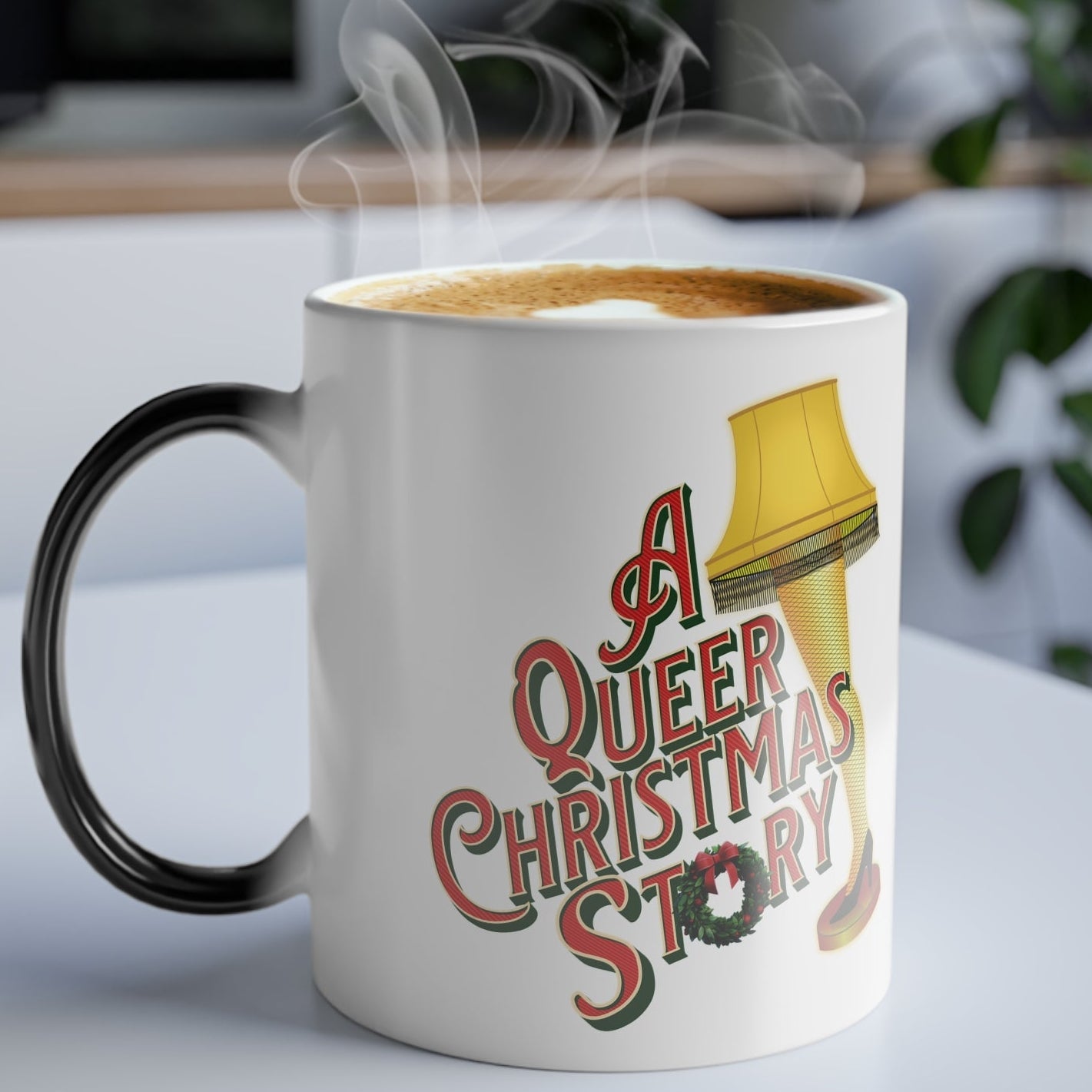A Sapphic Christmas Story | Color - Changing Mug - heat reveal - Holiday Coffee Mug (11oz) - Queer Energy