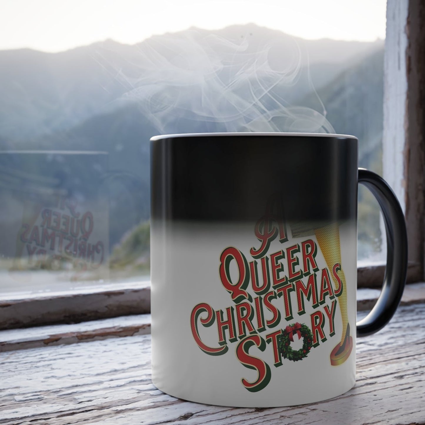 A Sapphic Christmas Story | Color - Changing Mug - heat reveal - Holiday Coffee Mug (11oz) - Queer Energy