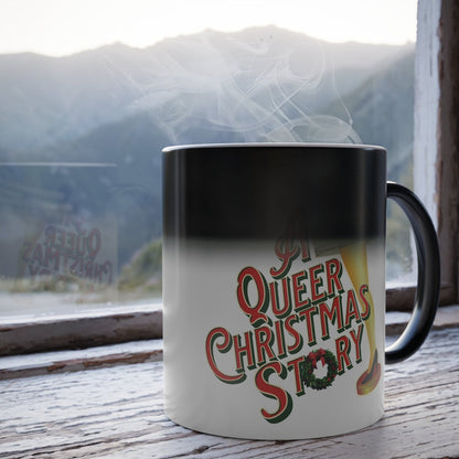 A Sapphic Christmas Story | Color - Changing Mug - heat reveal - Holiday Coffee Mug (11oz) - Queer Energy