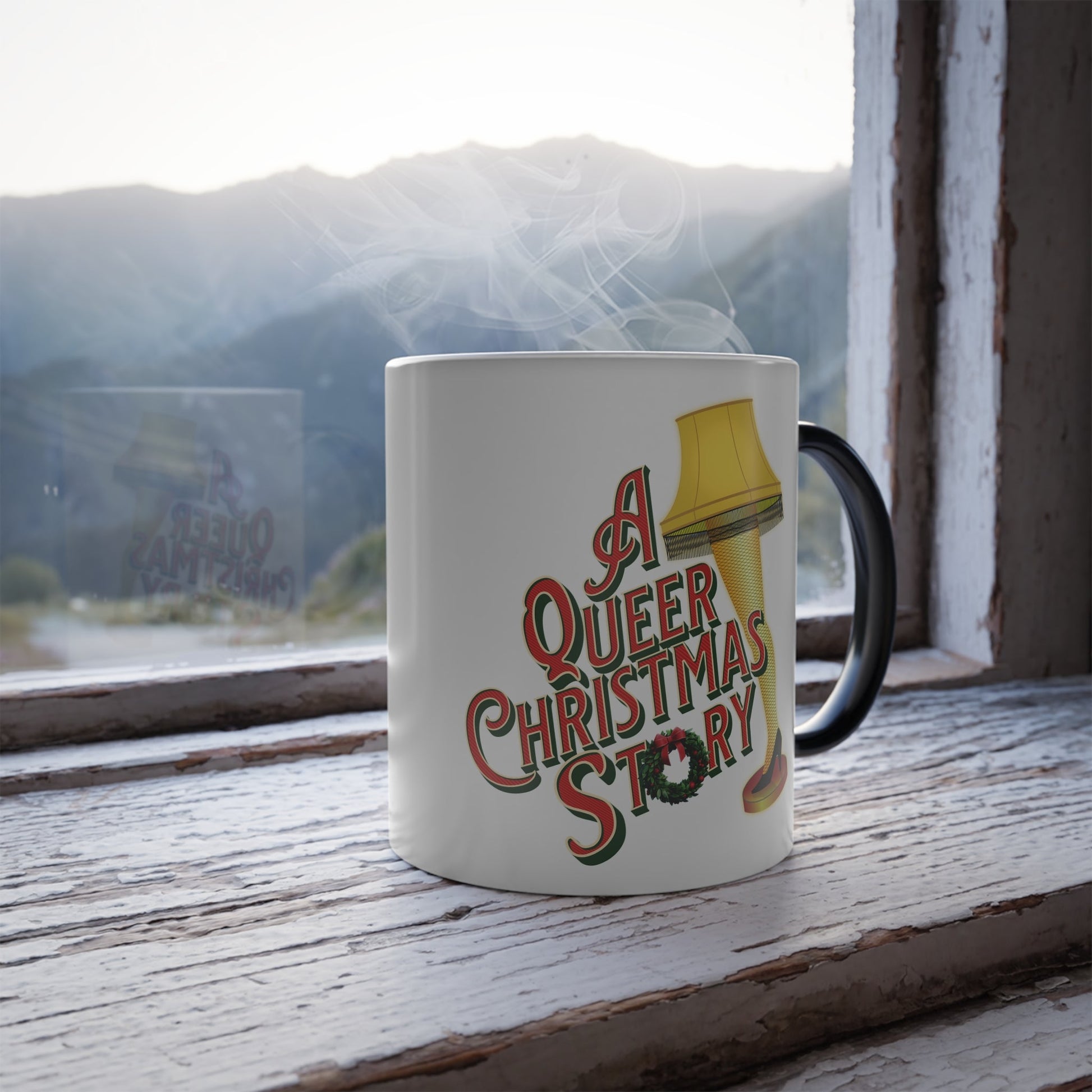 A Sapphic Christmas Story | Color - Changing Mug - heat reveal - Holiday Coffee Mug (11oz) - Queer Energy