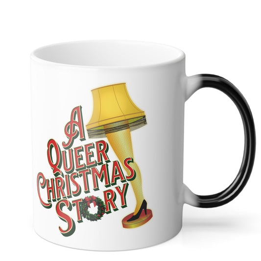 A Sapphic Christmas Story | Color - Changing Mug - heat reveal - Holiday Coffee Mug (11oz) - Queer Energy