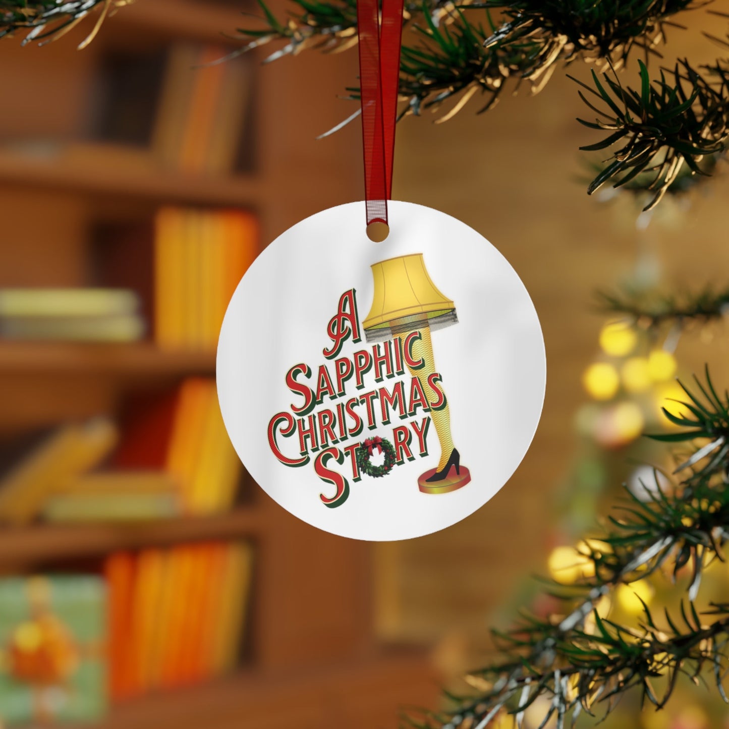 A Sapphic Christmas Story | Holiday Ornament - Queer Energy