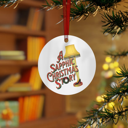 A Sapphic Christmas Story | Holiday Ornament - Queer Energy