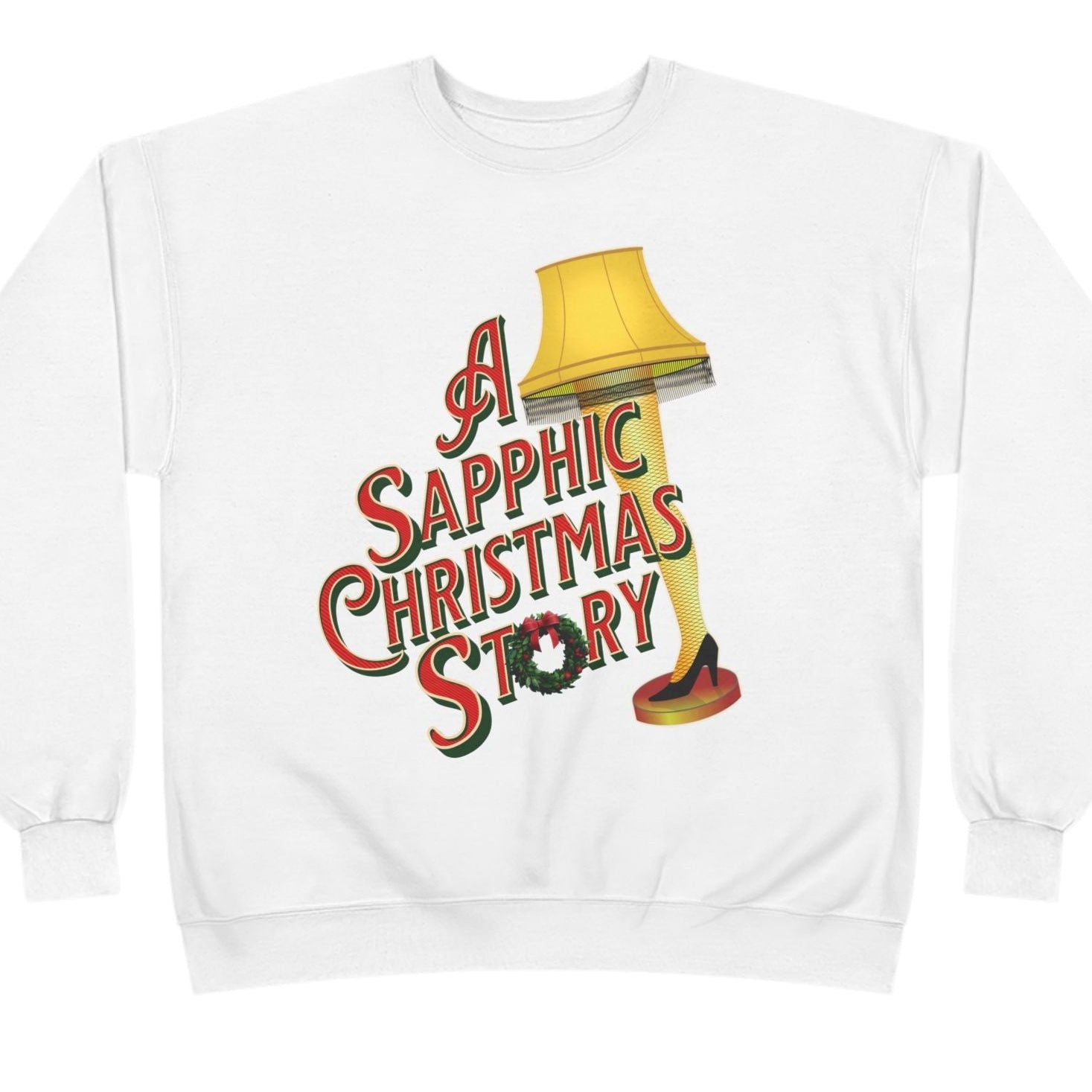 A Sapphic Christmas Story | Sapphic Holiday Sweatshirt - Queer Energy