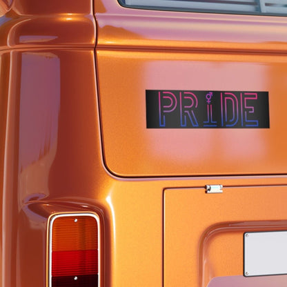 Bi Pride Bumper Sticker — Bisexual Pride Flag colors & Symbol Design | by Queer Energy - Queer Energy