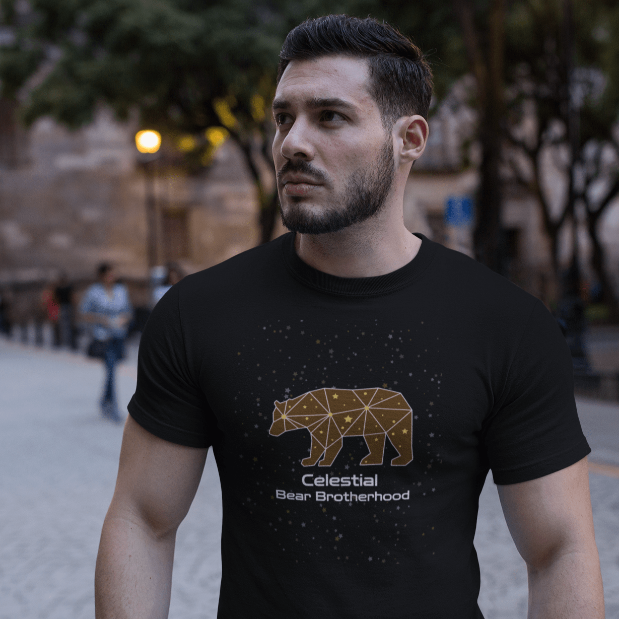 Celestial Bear Brotherhood | Gay Bear Tee - Queer Energy