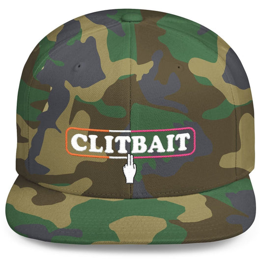 CLITBAIT Embroidered Snapback Cap | Funny Lesbian Pride Hat Designed by Queer Energy - Queer Energy