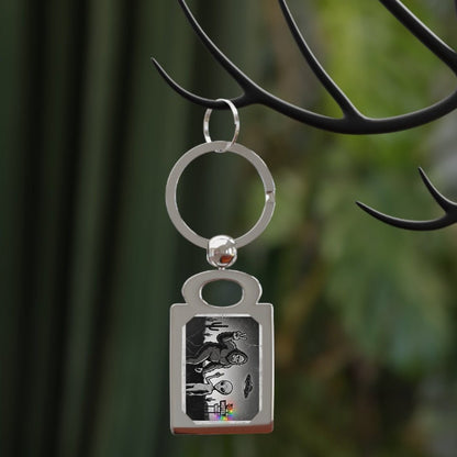 Close Encounters Motel - LGBTQ Alien & Bigfoot Keyring | Designed by Queer Energy - Queer Energy