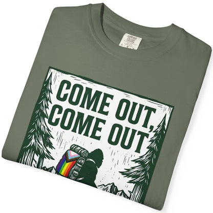 Come Out, Come Out Wherever You Are | Gay Pride Tee Designed by Queer Energy - Queer Energy