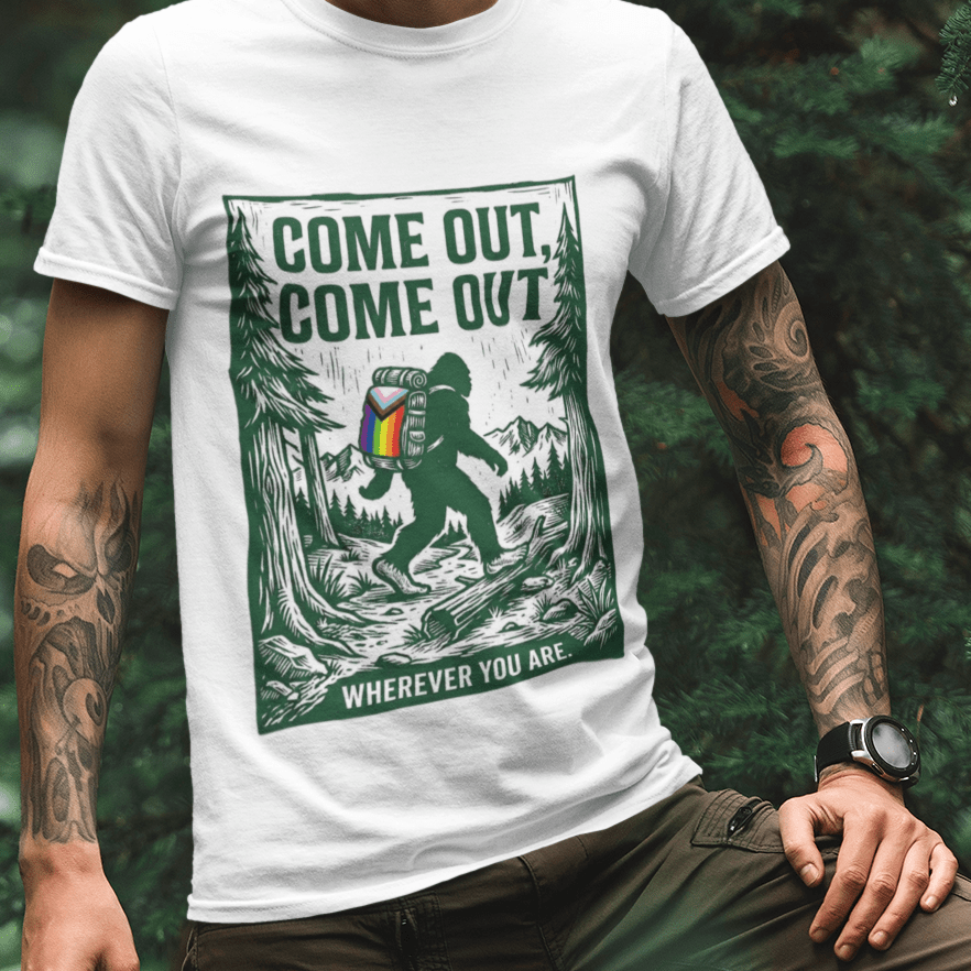 Come Out, Come Out Wherever You Are | Gay Pride Tee Designed by Queer Energy - Queer Energy