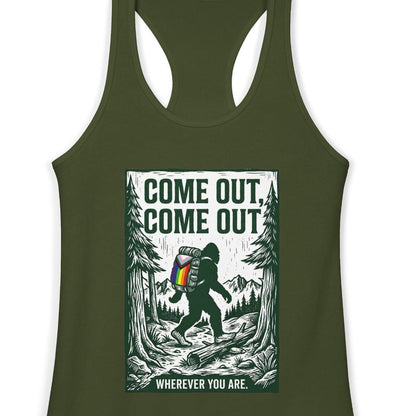 LGBTQ Racerback Tank - Come Out Pride Tank