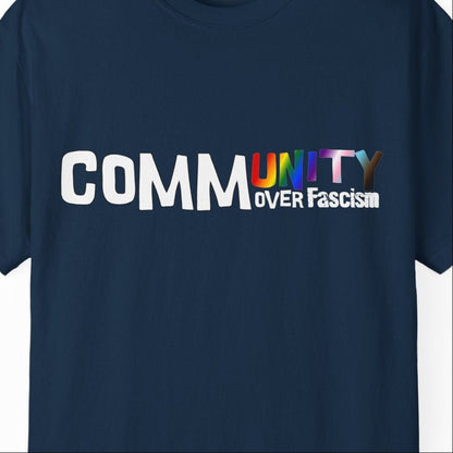 Community Rainbow T-Shirt — 'COMMUNITY' Pride Graphic Tee - Queer Energy