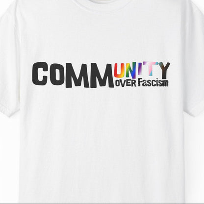 Community Rainbow T-Shirt — 'COMMUNITY' Pride Graphic Tee - Queer Energy
