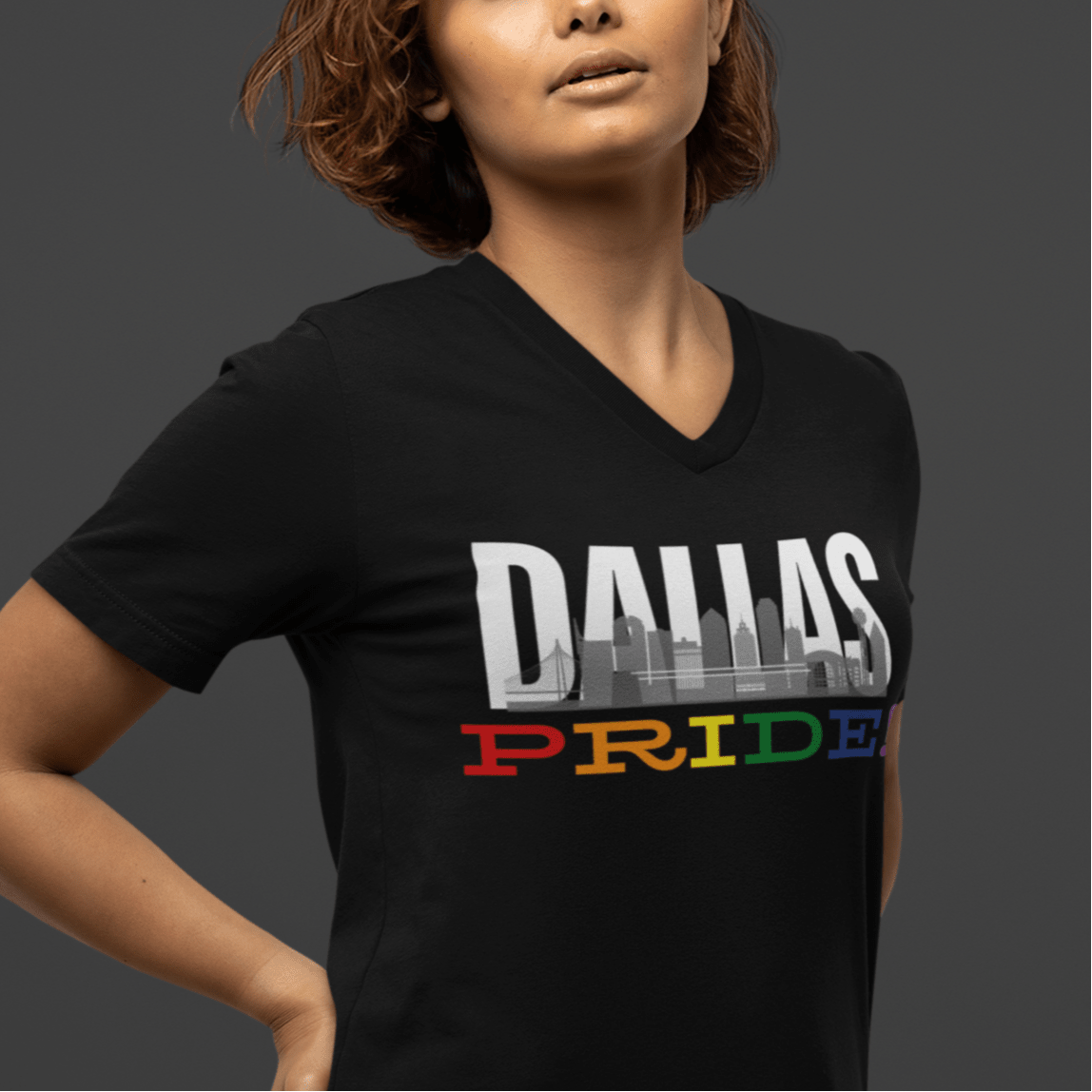 Dallas Pride - V - neck | Regional Pride Collection - Queer Energy