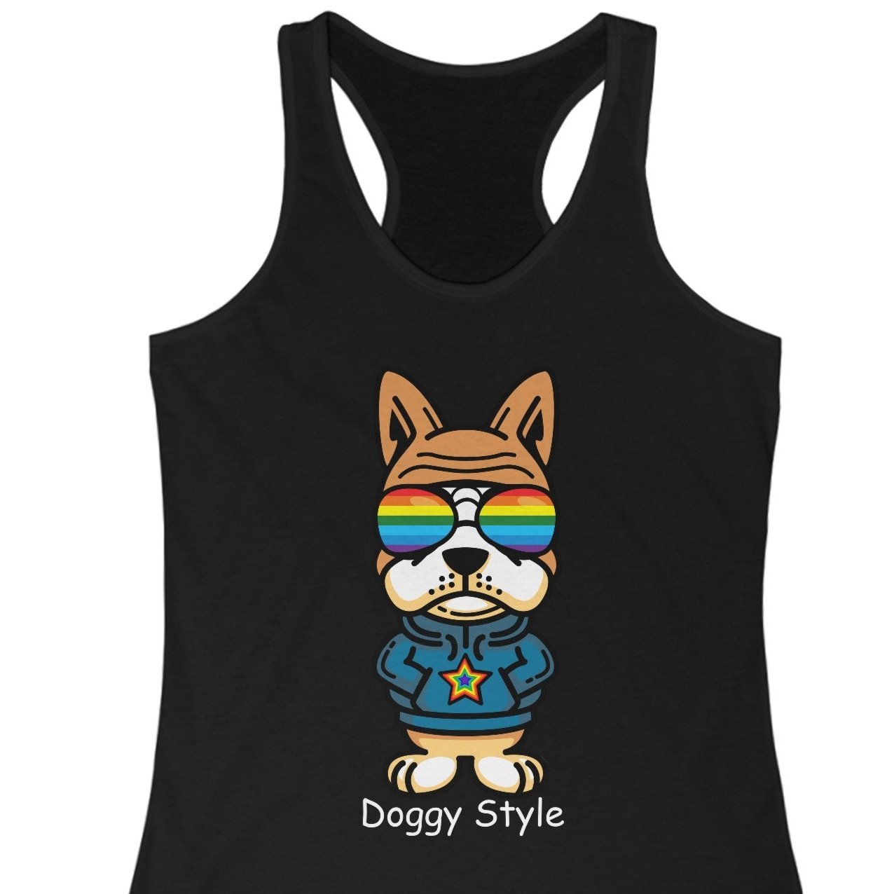 Doggy Style | Funny gay racerback tank top - Queer Energy