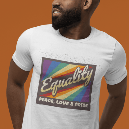 Equality PEACE LOVE & PRIDE | Gay Pride t-shirt - Queer Energy