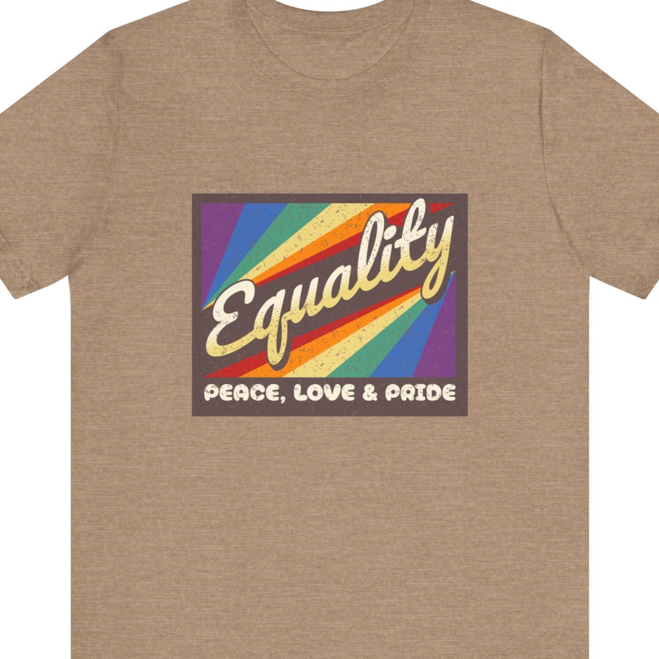 Equality PEACE LOVE & PRIDE | Gay Pride t-shirt - Queer Energy